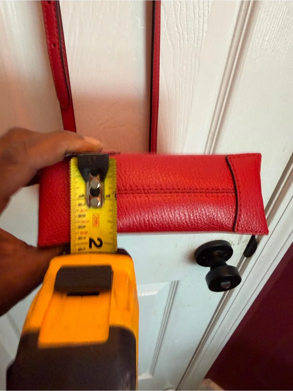 Michael Kors Red Pebbled Leather Mini Tote with Gold MK Charm